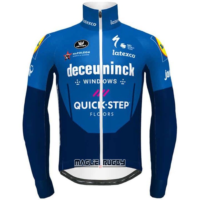 Maglia Deceuninck Quick Step Manica Lunga 2021 Blu